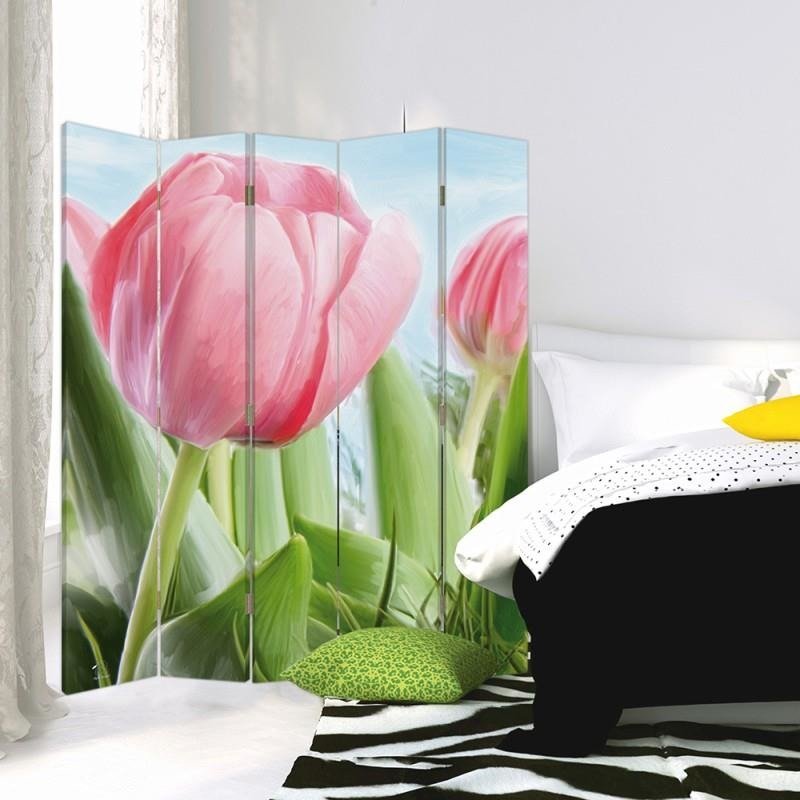 Aizslietnis, 5 paneļi, Divpusējs, kanva, Tulip 1 
