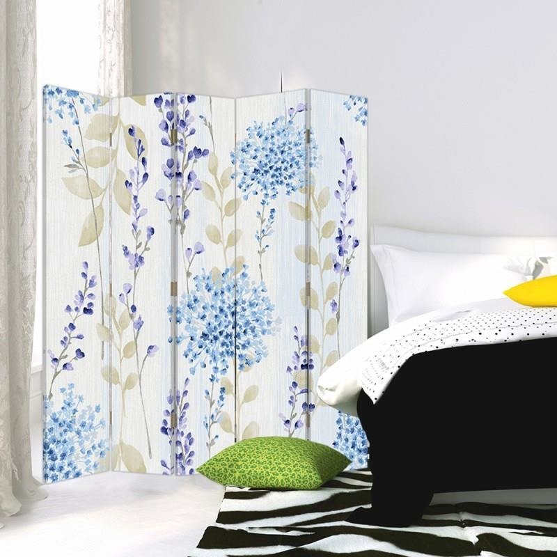Aizslietnis, 5 paneļi, Divpusējs, kanva, Flower Pattern 2 