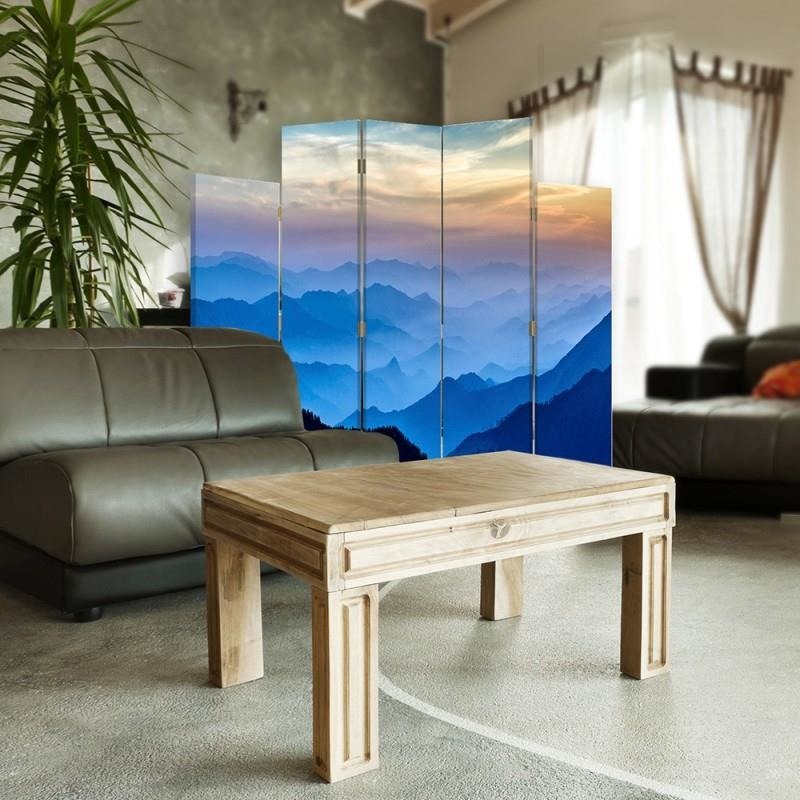 Decorative Aizslietnis, 5 paneļi, Divpusējs, kanva, Panorama Of Mountains 1 
