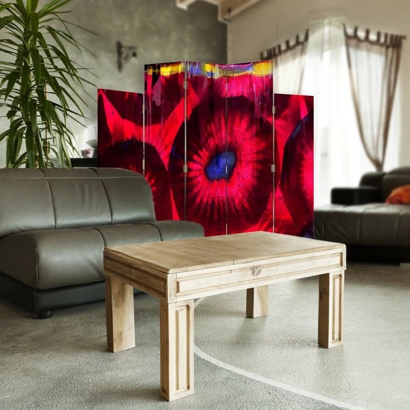 Decorative Aizslietnis, 5 paneļi, Divpusējs, kanva, Stylized Flowers 