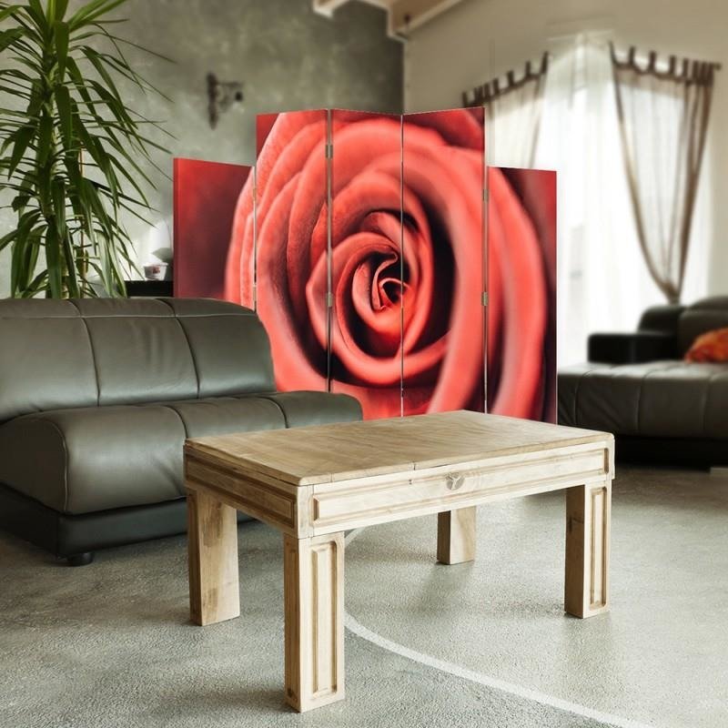 Decorative Aizslietnis, 5 paneļi, Divpusējs, kanva, Flower Rose 1 