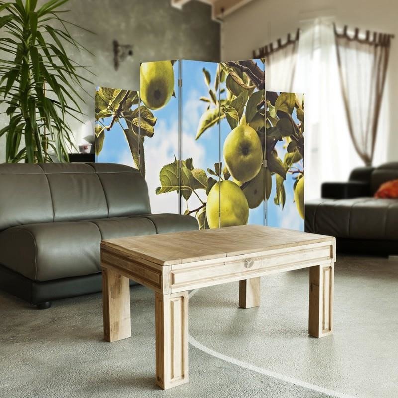 Decorative Aizslietnis, 5 paneļi, Divpusējs, kanva, Branch Green Apples 