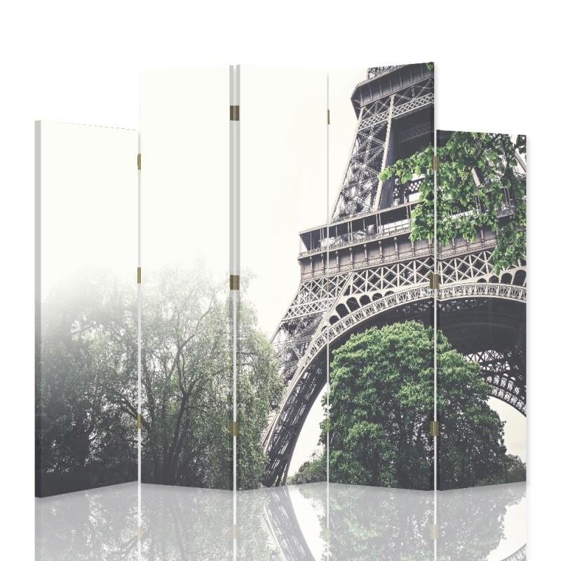 Decorative Aizslietnis, 5 paneļi, Divpusējs, kanva, Fragment Of Eiffel Tower 