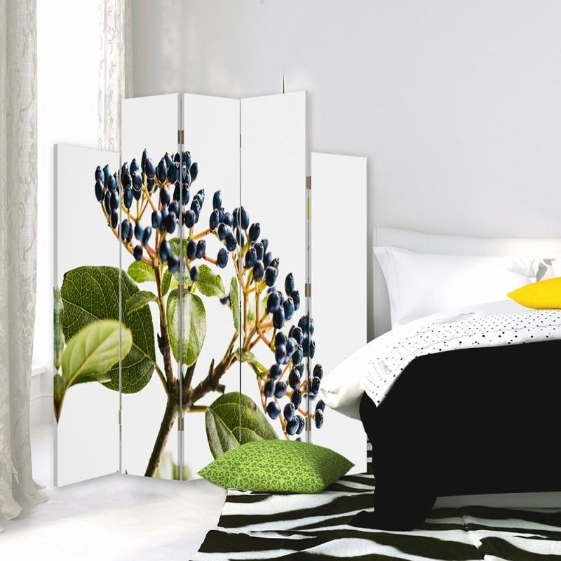 Decorative Aizslietnis, 5 paneļi, Divpusējs, kanva, Bilberry 