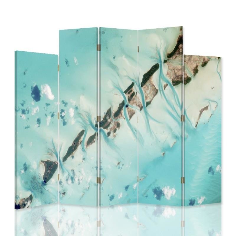 Decorative Aizslietnis, 5 paneļi, Divpusējs, kanva, Water Abstraction 