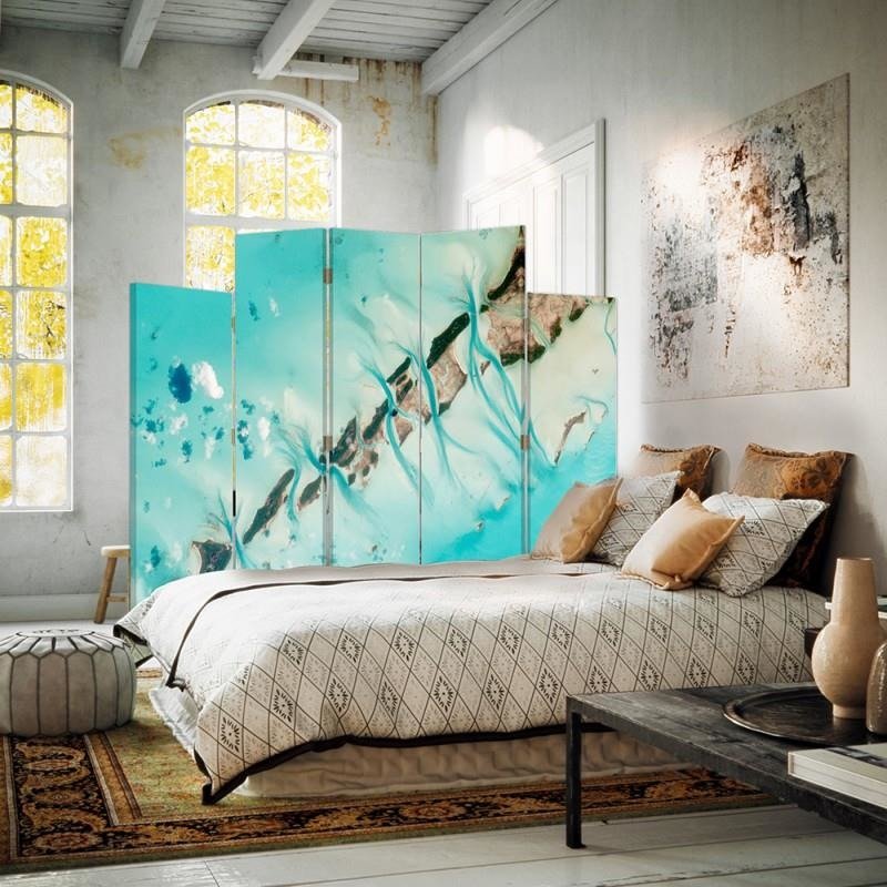 Decorative Aizslietnis, 5 paneļi, Divpusējs, kanva, Water Abstraction 