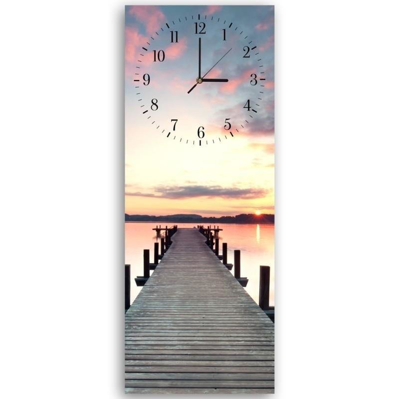 Dekoratīvais sienas pulkstenis Bridge at sunset 