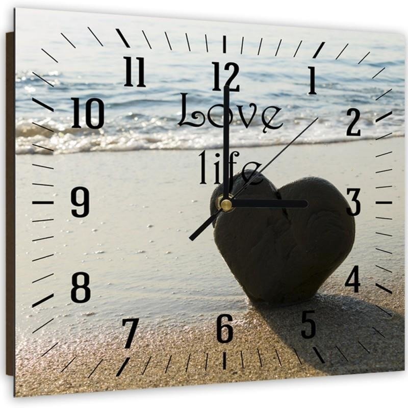 Dekoratīvais sienas pulkstenis A heart on the beach 
