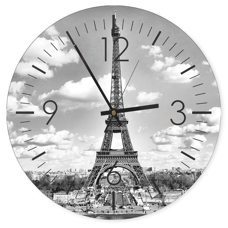 Dekoratīvais sienas pulkstenis Eiffel Tower 