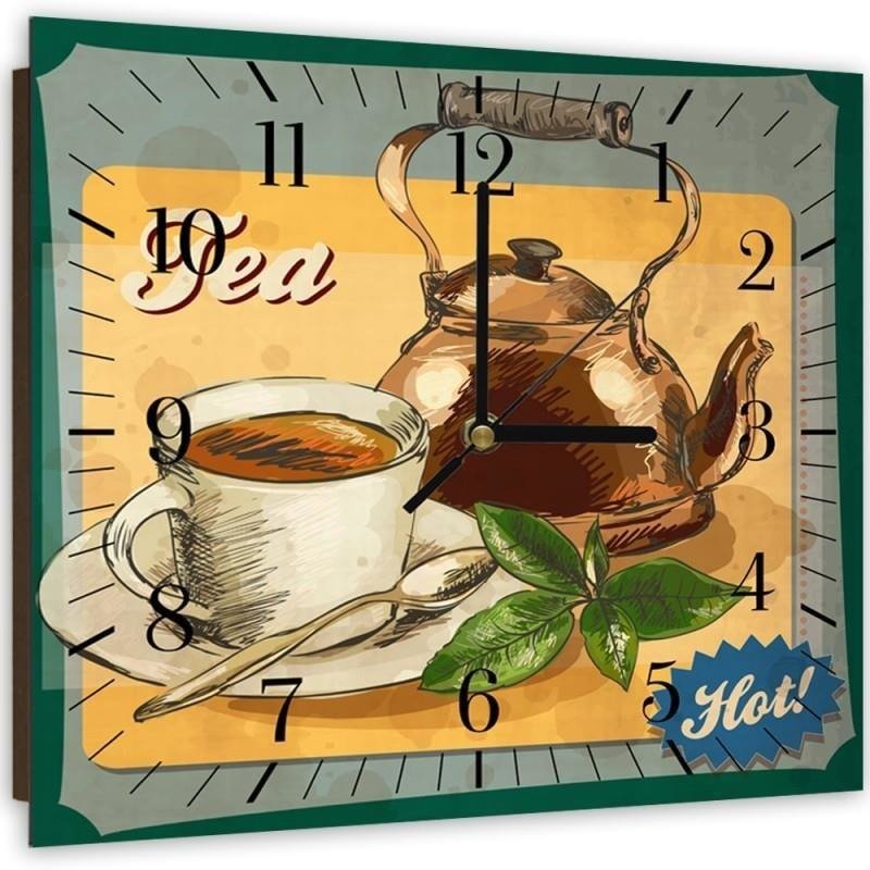 Dekoratīvais sienas pulkstenis Hot Tea 