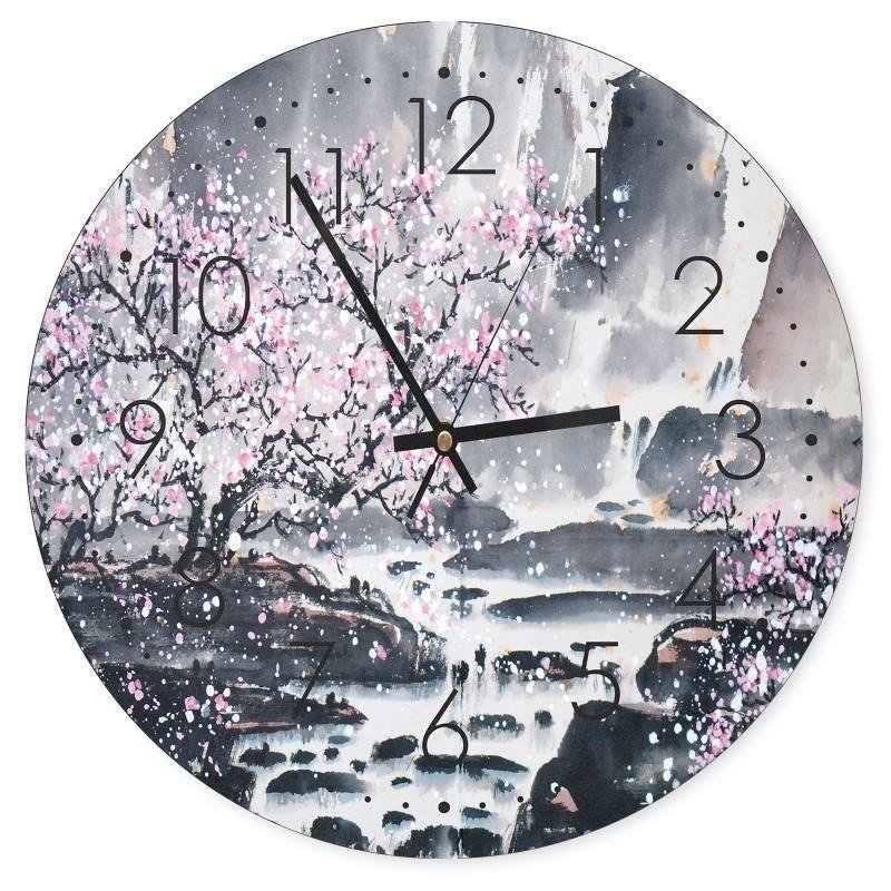 Dekoratīvais sienas pulkstenis Cherry blossom 