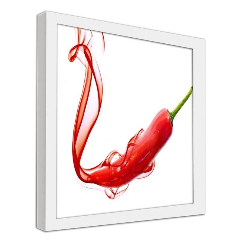 Glezna baltā rāmī - Hot chili peppers 