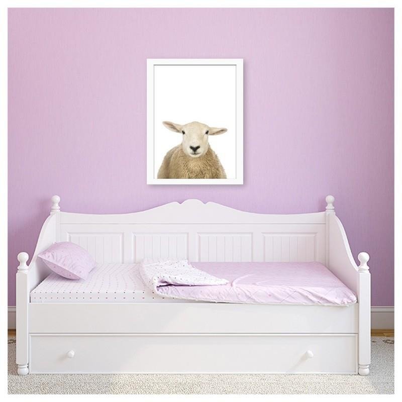 Glezna baltā rāmī - Sheep portrait 