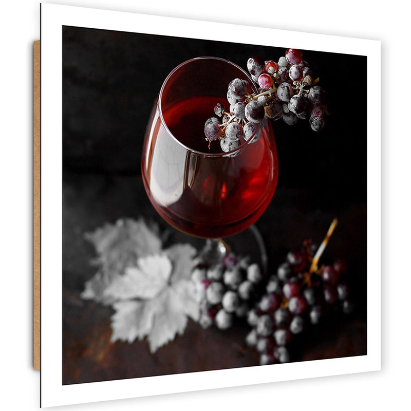 Dekoratīvais panelis - Glass Of Wine And Grapes 2 