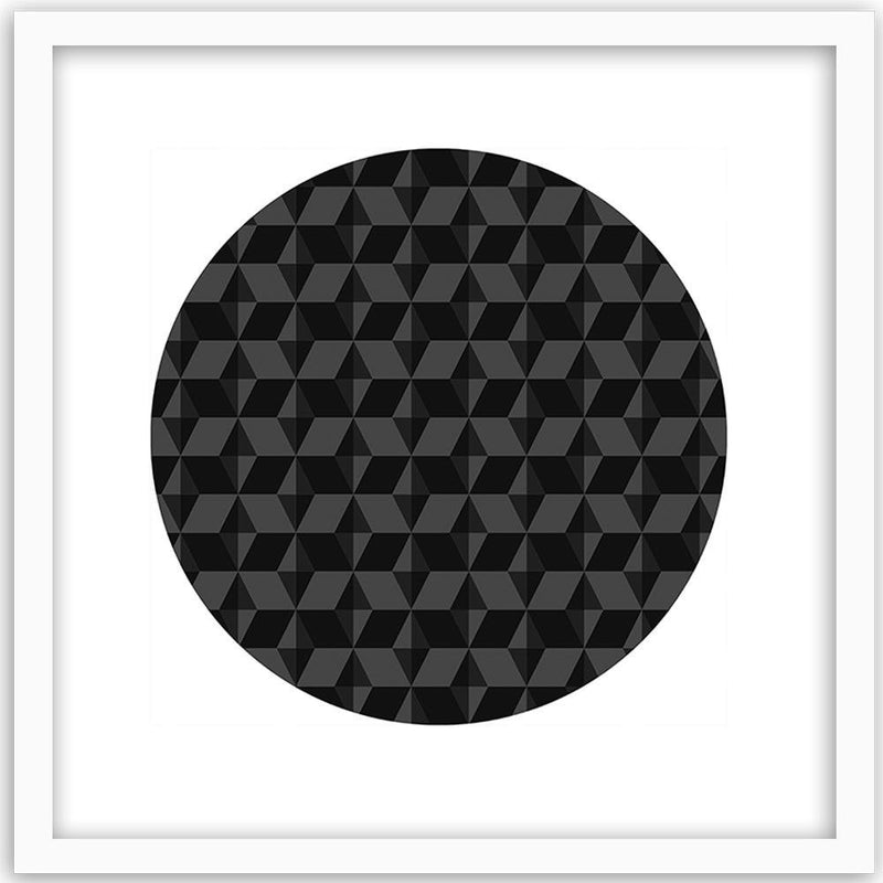 Glezna baltā rāmī - Abstract Circle 2 