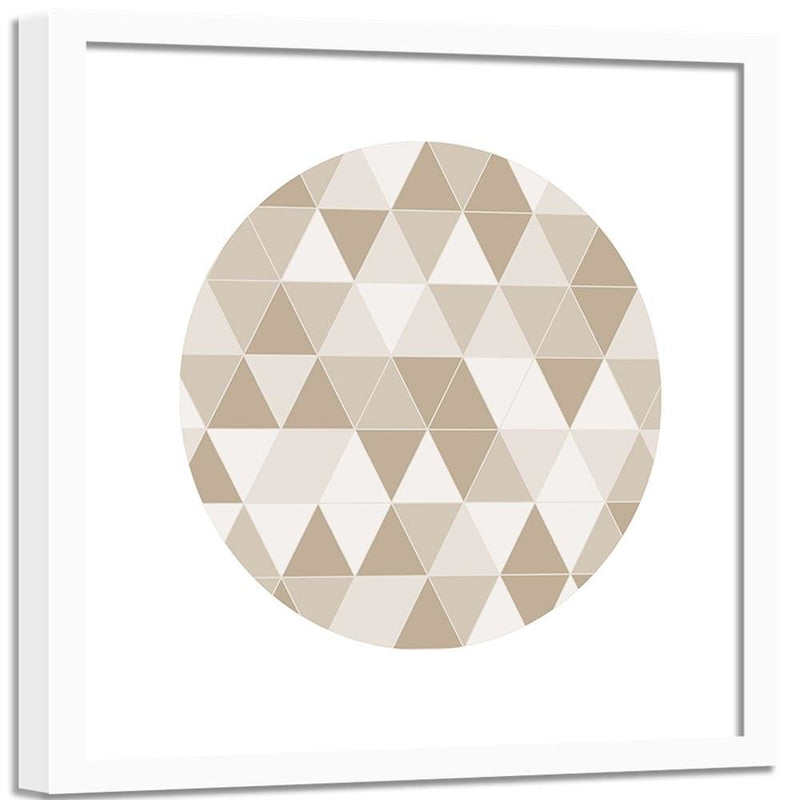Glezna baltā rāmī - Abstract Geometric Circle 