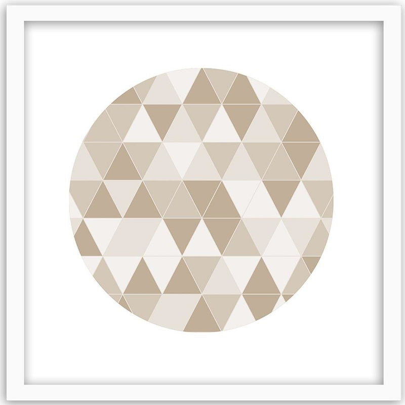 Glezna baltā rāmī - Abstract Geometric Circle 