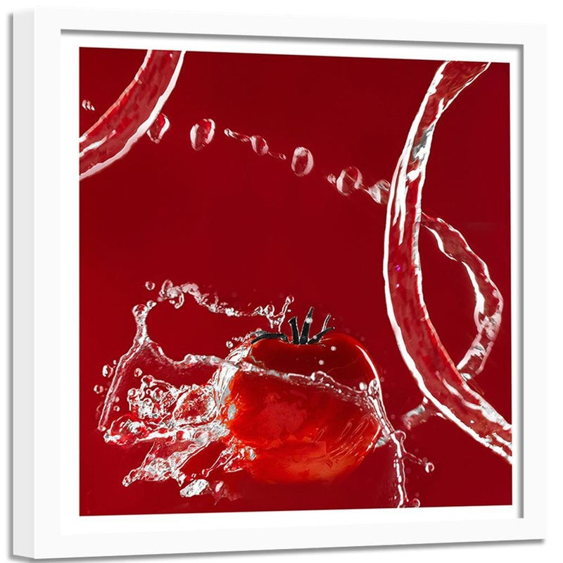 Glezna baltā rāmī - Tomato In Water 2 