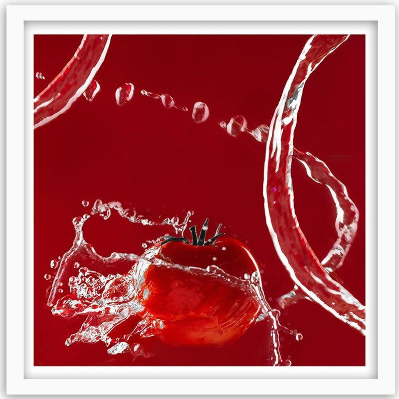 Glezna baltā rāmī - Tomato In Water 2 