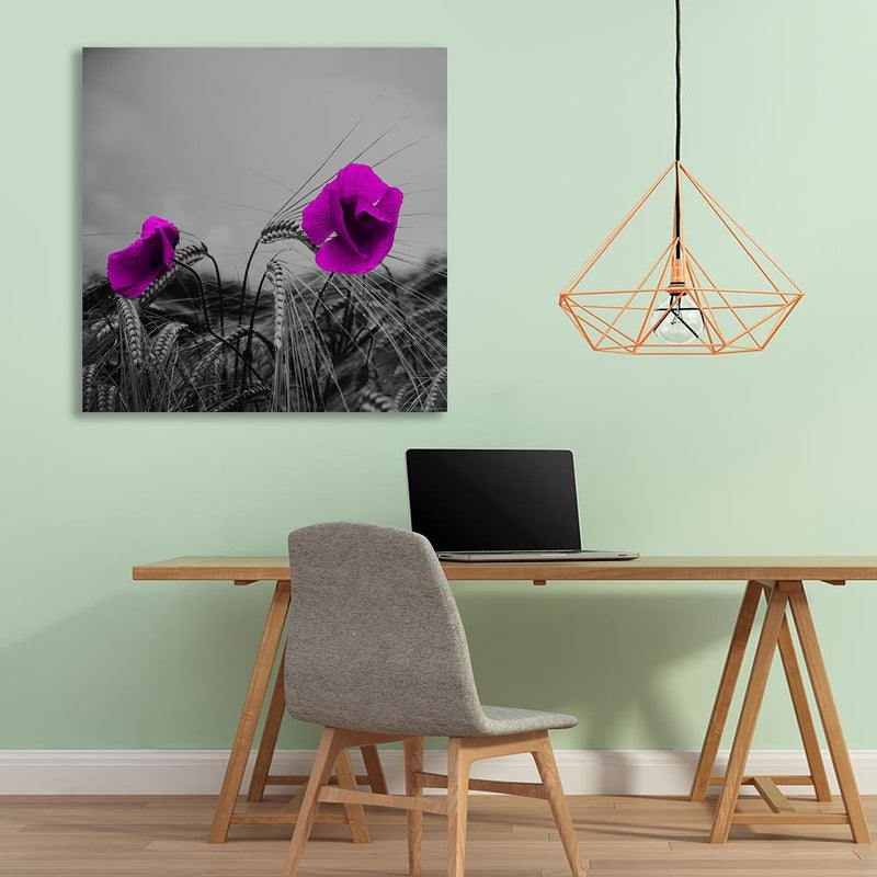 Dekoratīvais panelis - Purple Poppies And Corn 