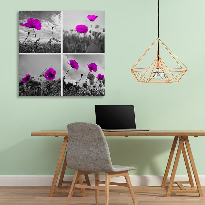 Dekoratīvais panelis - Purple Poppies 