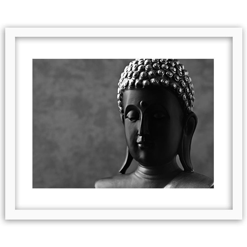 Glezna baltā rāmī - Buddha Figure 