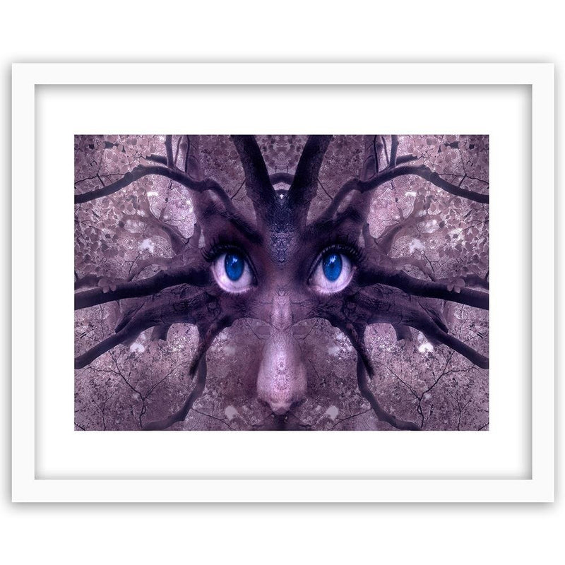 Glezna baltā rāmī - Blue Eyes Fantasy 