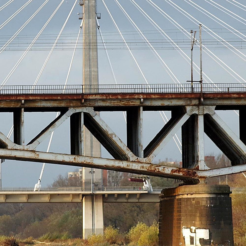 Glezna baltā rāmī - Iron Bridge 