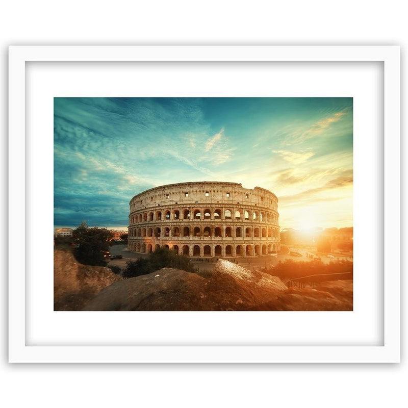 Glezna baltā rāmī - Roman Colosseum 