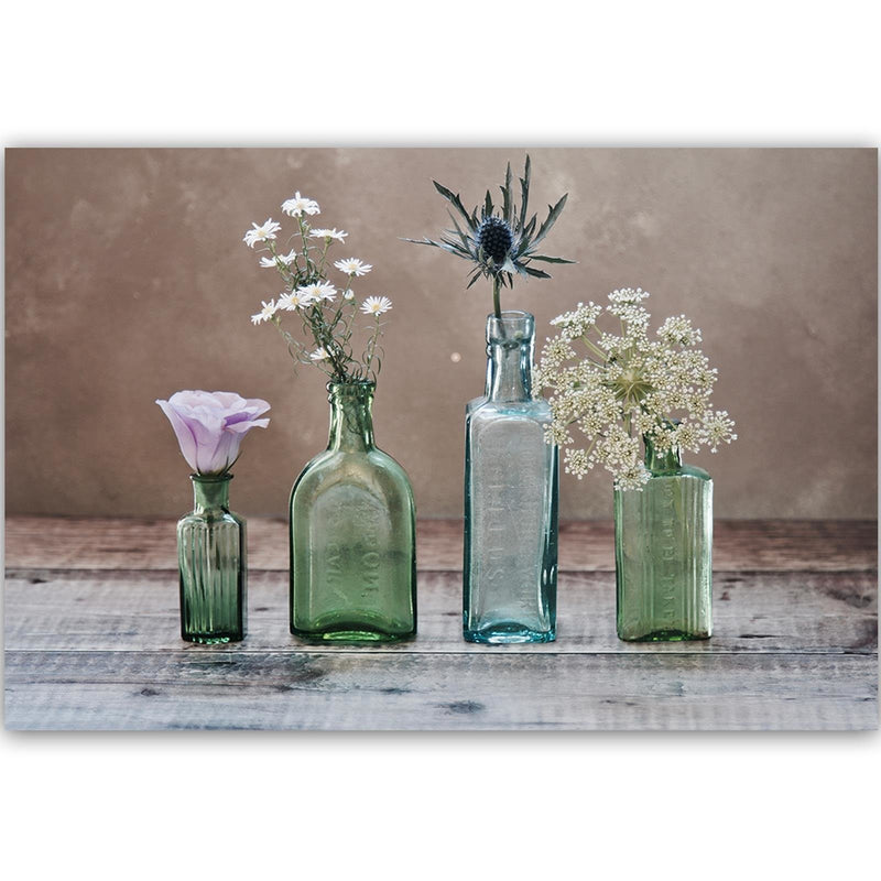 Dekoratīvais panelis - Flowers In Glass Vases 