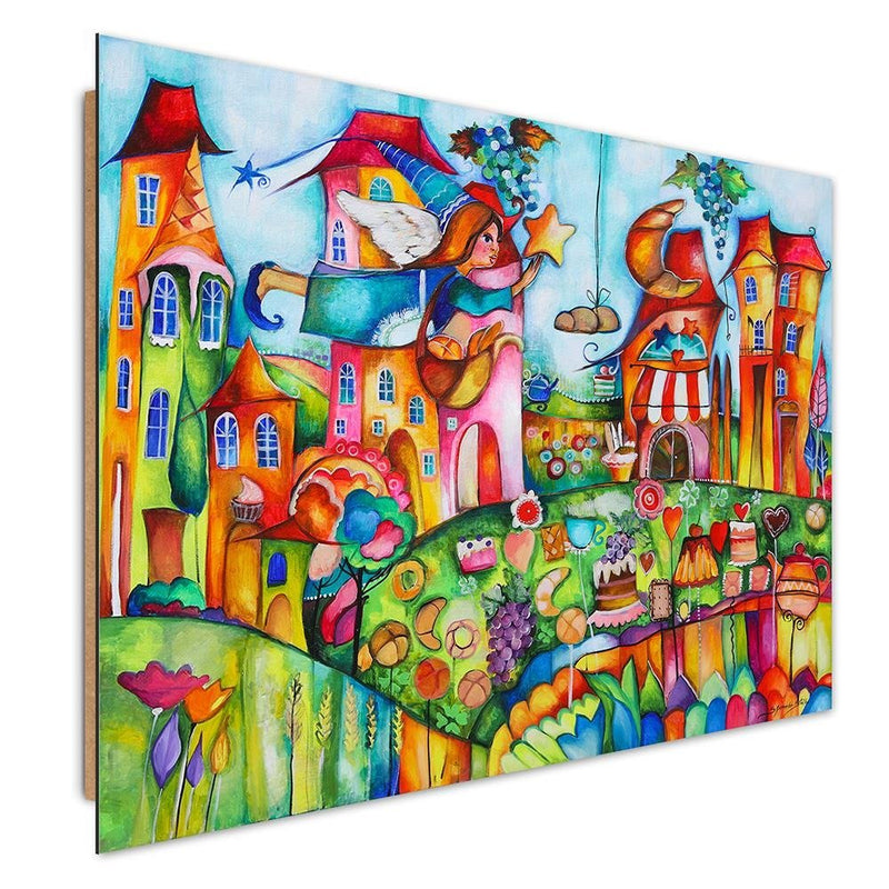 Dekoratīvais panelis - Fairy In The Colorful Town 