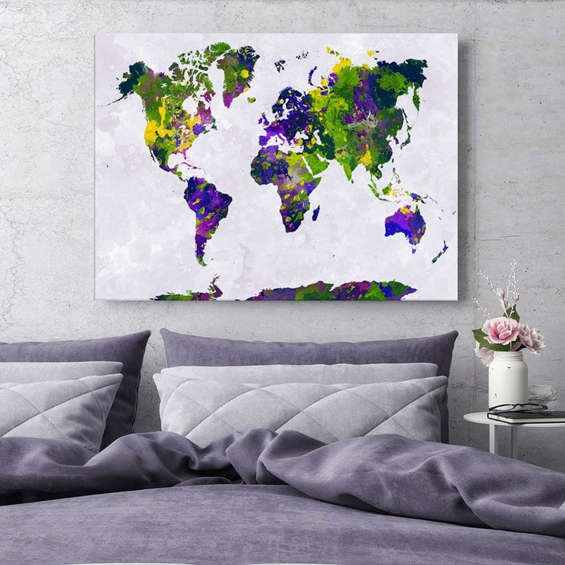 Dekoratīvais panelis - Painted World Map 