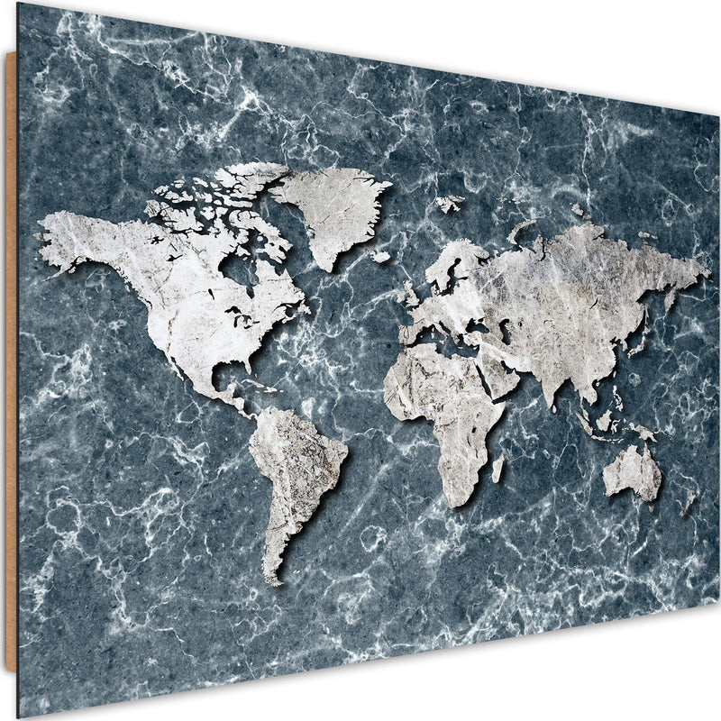 Dekoratīvais panelis - Map Of The World On Marble 