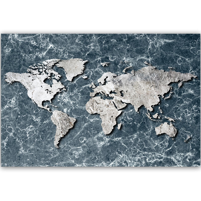 Dekoratīvais panelis - Map Of The World On Marble 