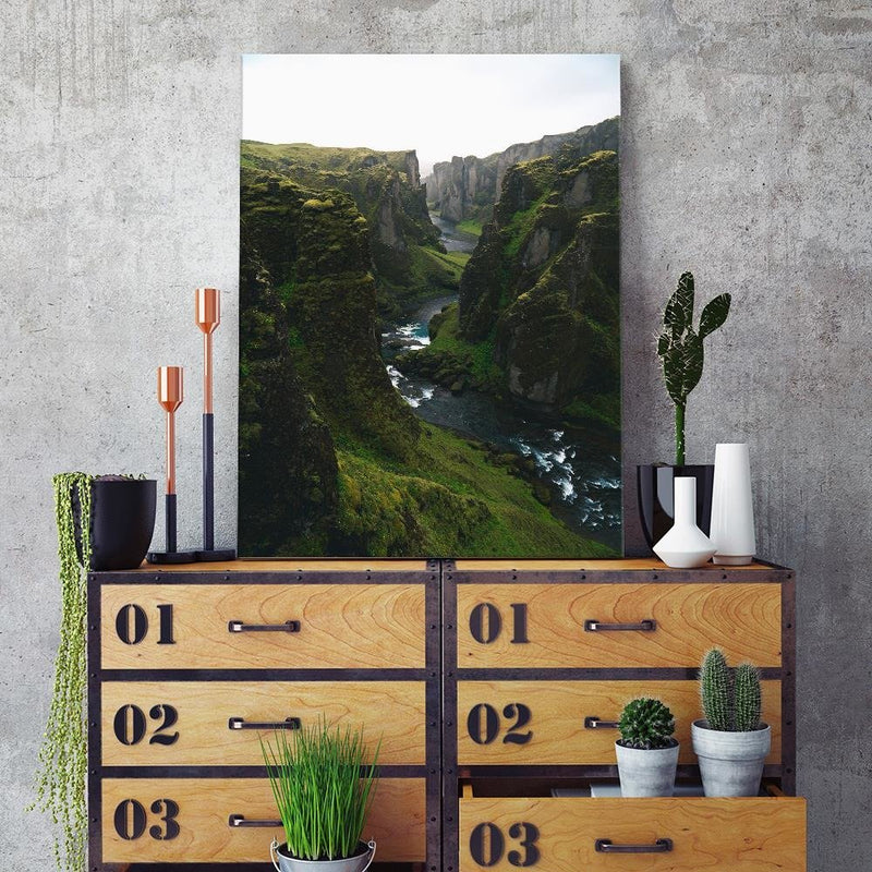 Dekoratīvais panelis - Mountain Landscape With River 