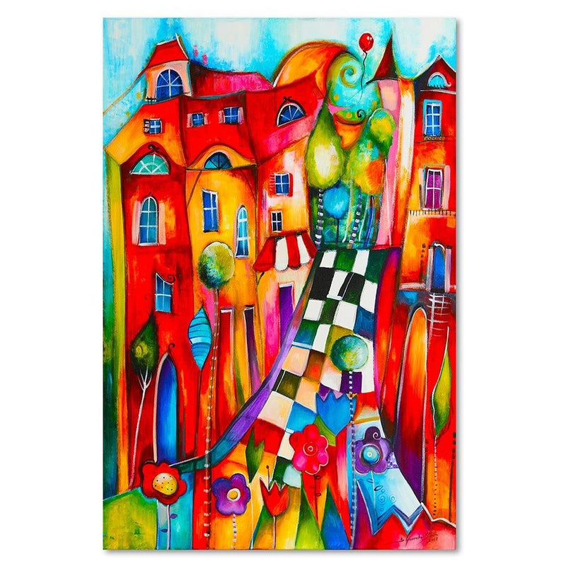 Dekoratīvais panelis - Colorful Town 
