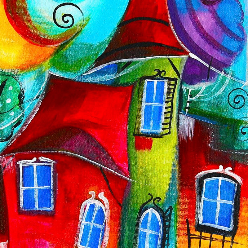 Dekoratīvais panelis - Colorful Town At Night 