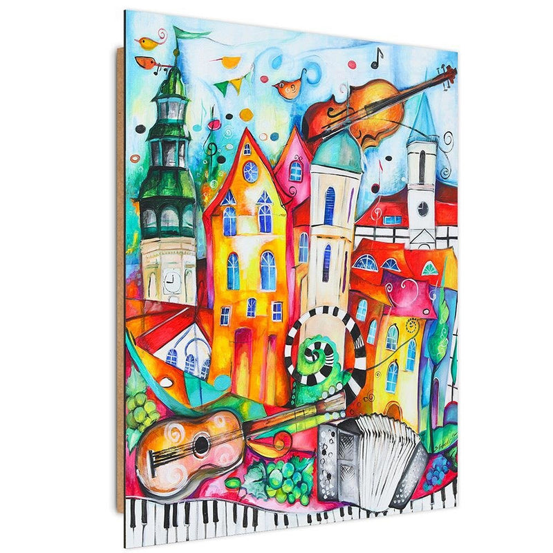 Dekoratīvais panelis - Colorful Musical Town 