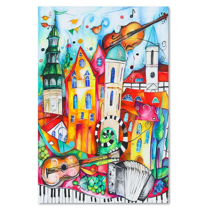 Dekoratīvais panelis - Colorful Musical Town 