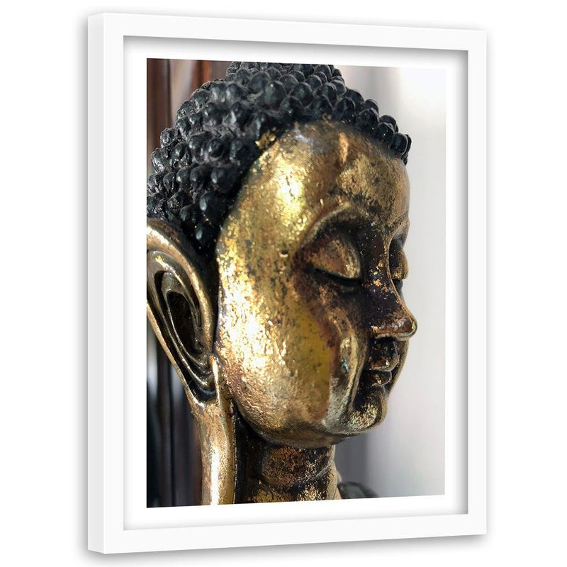 Glezna baltā rāmī - The Face Of The Golden Buddha 
