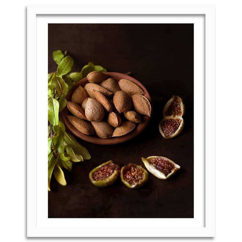 Glezna baltā rāmī - Almonds In The Shell 