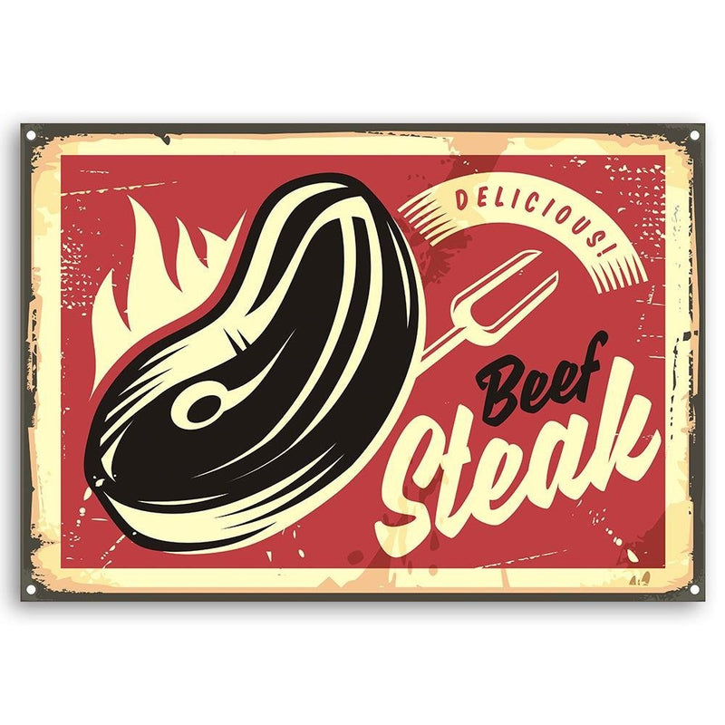 Dekoratīvais panelis - Retro steak.  
