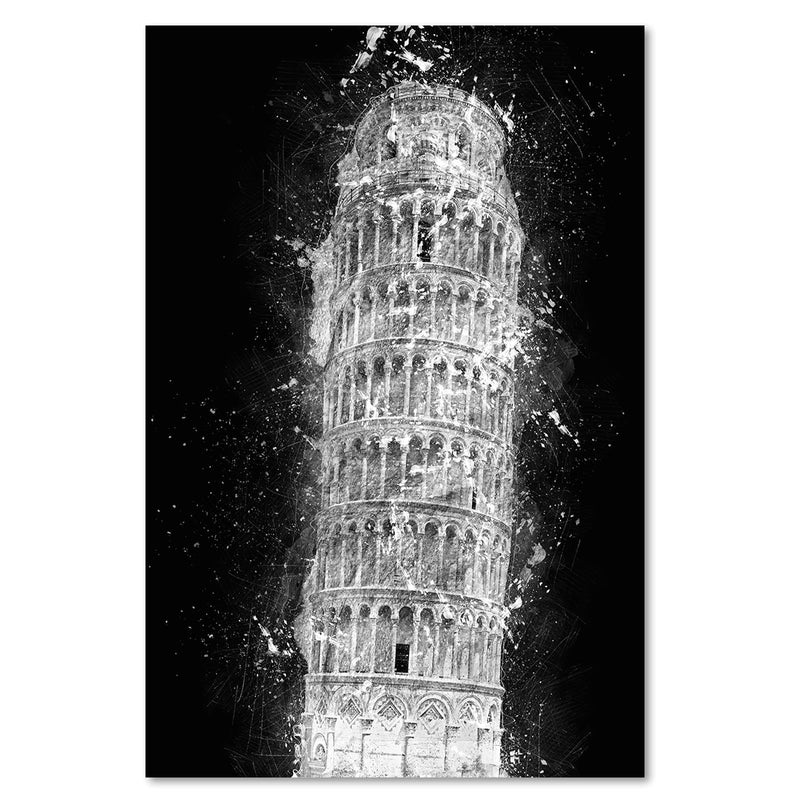 Dekoratīvais panelis - Leaning Tower Of Pisa At Night 