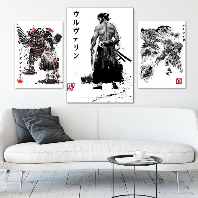 Dekoratīvais panelis - Immortal Samurai Black And White 