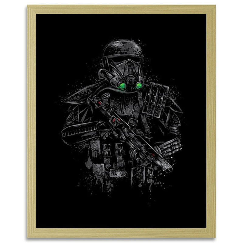 Glezna bēšā rāmī - Death Trooper Black 
