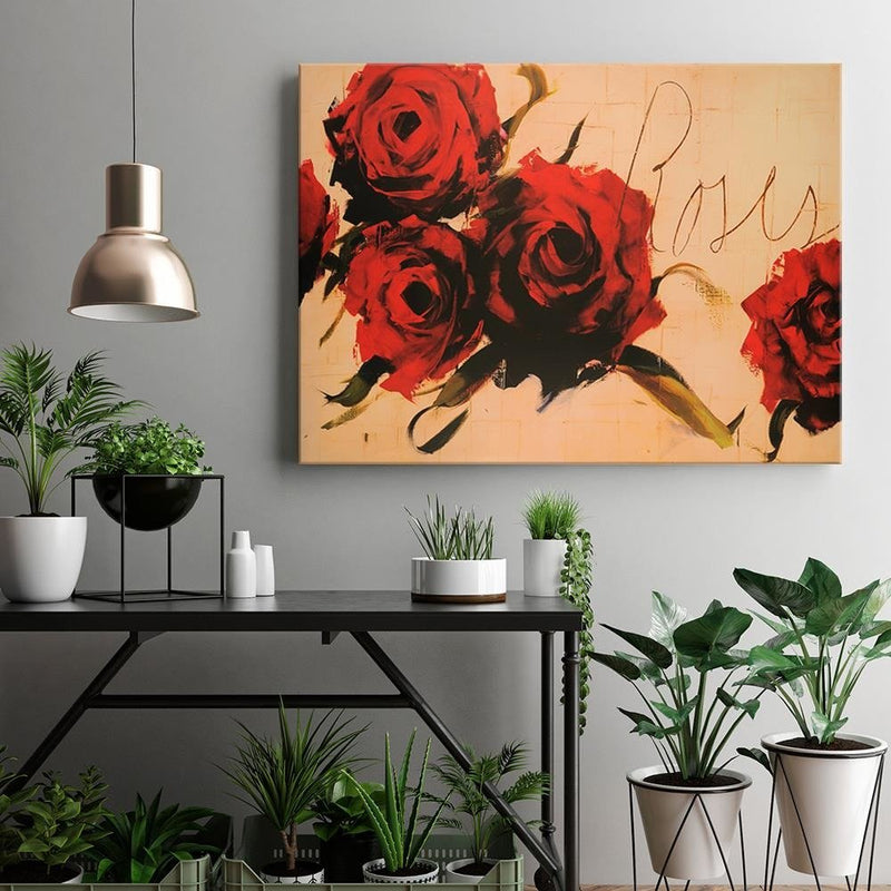 Dekoratīvais panelis - Painted roses  