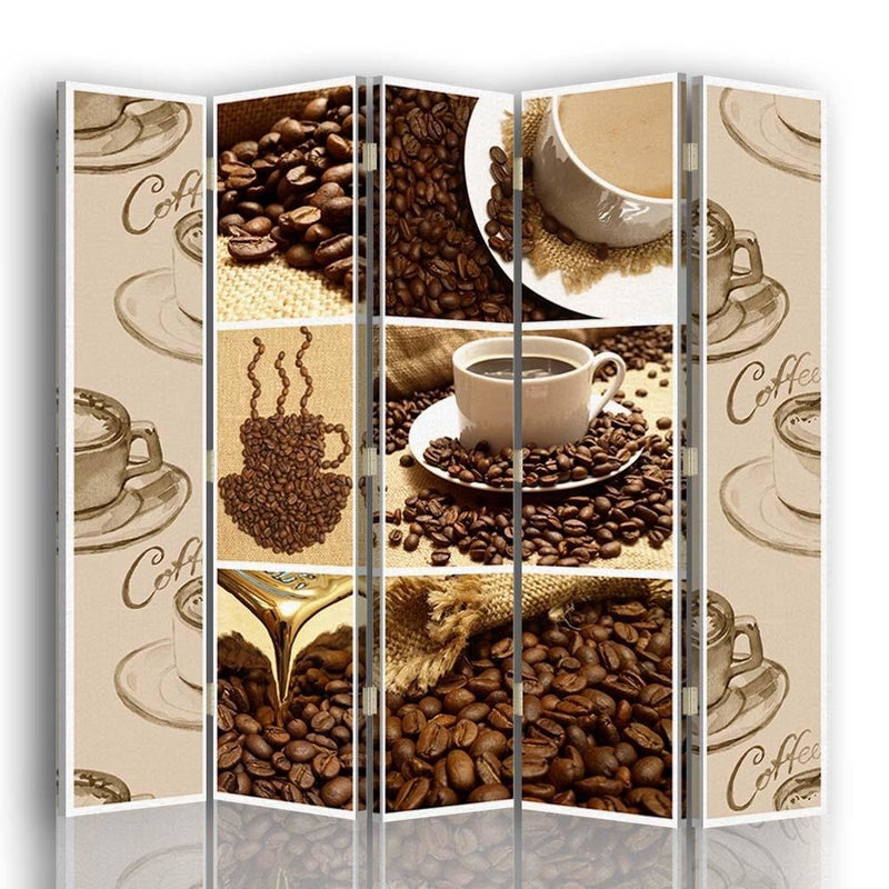Aizslietnis, 5 paneļi, Divpusējs, kanva, Coffee 1 