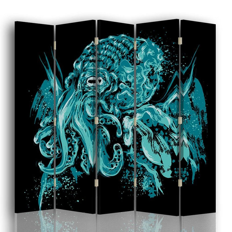 Aizslietnis ar vienpusēju apdruku, 5 paneļi, Vienpusīgs, kanva, Space octopus. 