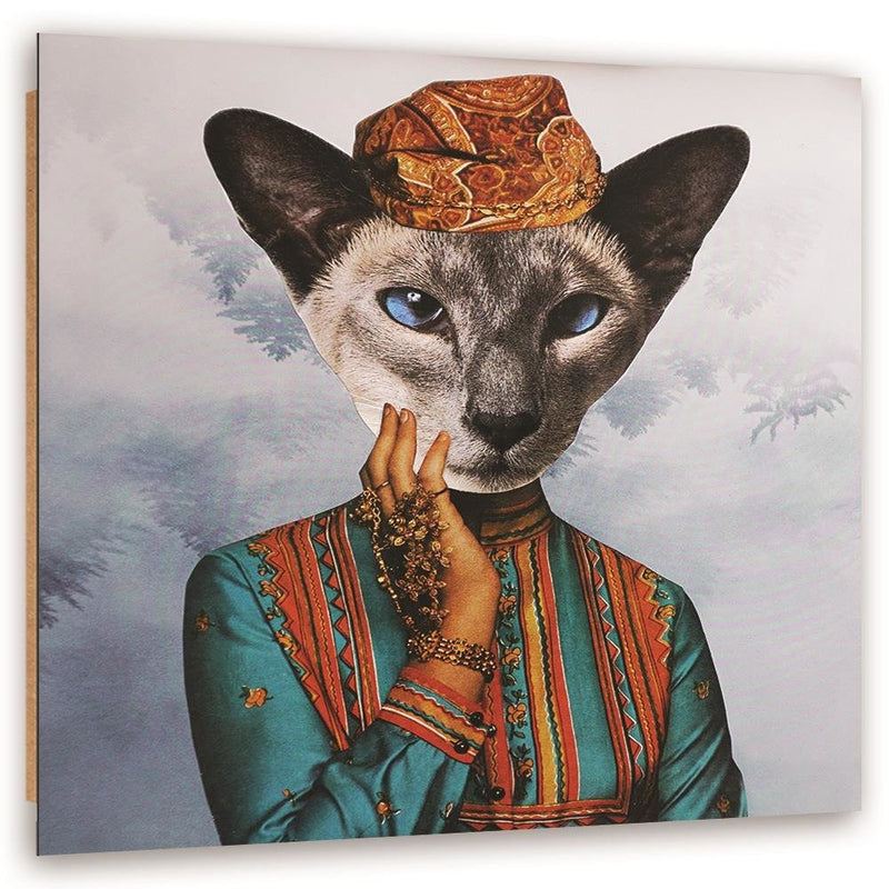 Dekoratīvais panelis - Woman With A Cat's Head 