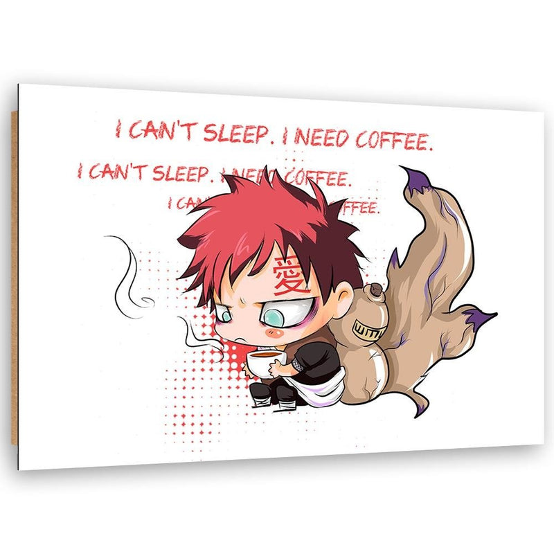 Dekoratīvais panelis - Manga I Need Coffee 